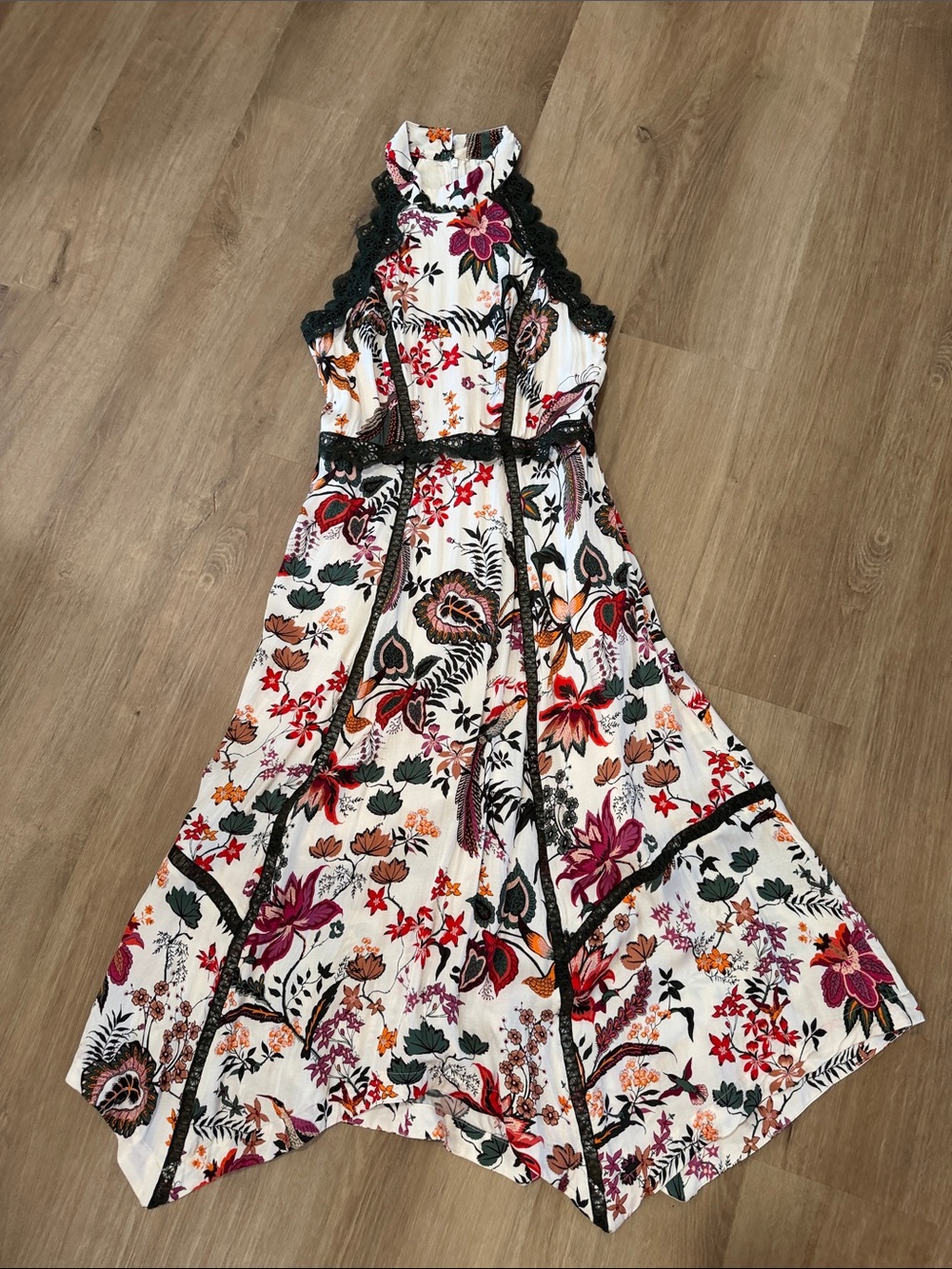 Anthropologie Floral Halter Dress